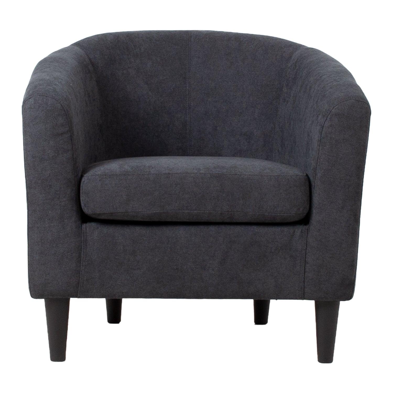 Poilsio fotelis WESTER 76x685xH74cm, tamsiai pilkas audinys