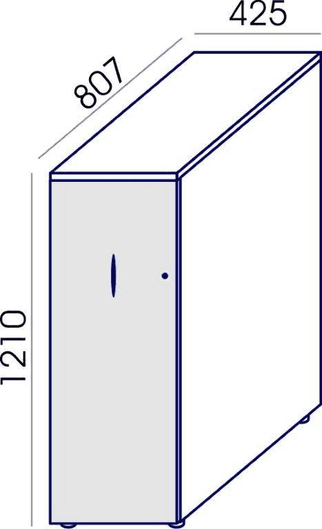 Aukštas stalčių blokas HIGH, 120 cm, konfigūruojamas