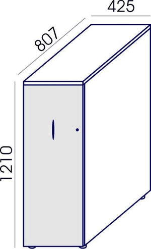 Aukštas stalčių blokas HIGH, 120 cm, konfigūruojamas