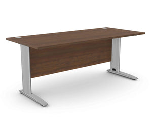Biuro stalas ARETH STANDARD, su uždengimo plokšte – Riešutmedžio / Sidabro / 180 x 80