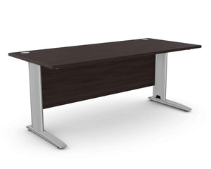 Biuro stalas ARETH STANDARD, su uždengimo plokšte – Juoda / Sidabro / 180 x 80