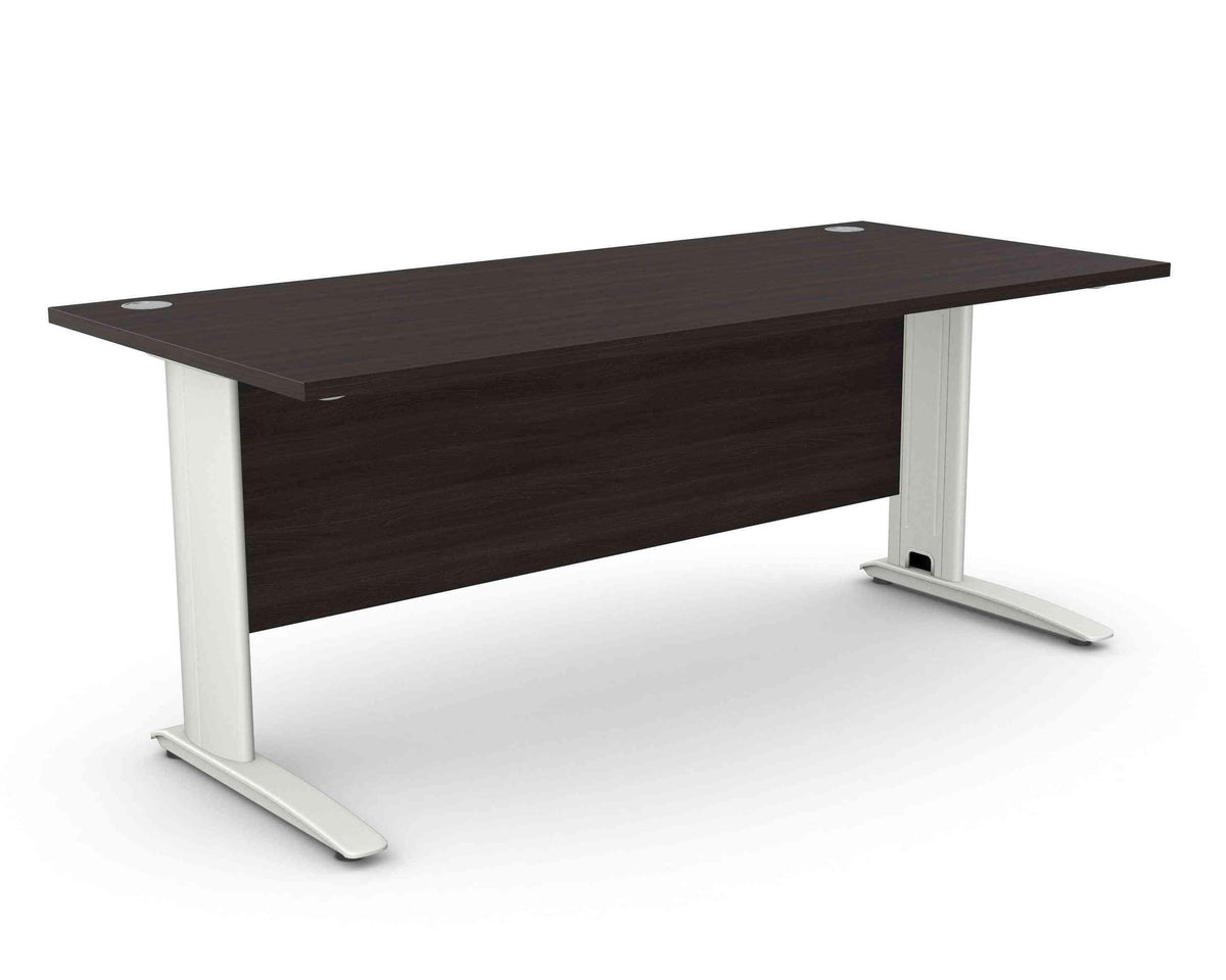 Biuro stalas ARETH STANDARD, su uždengimo plokšte – Juoda / Balta / 180 x 80