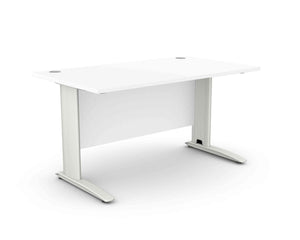 Biuro stalas ARETH STANDARD, su uždengimo plokšte – Balta / Balta / 140 x 80