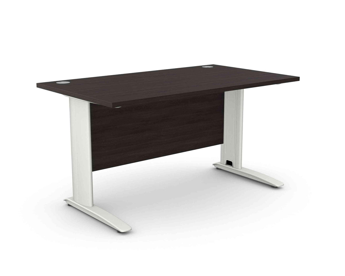 Biuro stalas ARETH STANDARD, su uždengimo plokšte – Juoda / Balta / 140 x 80