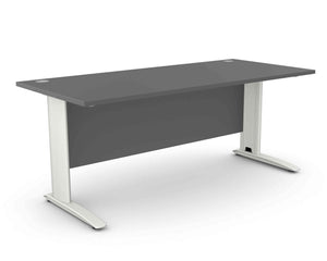 Biuro stalas ARETH STANDARD, su uždengimo plokšte – Grafito / Balta / 180 x 80