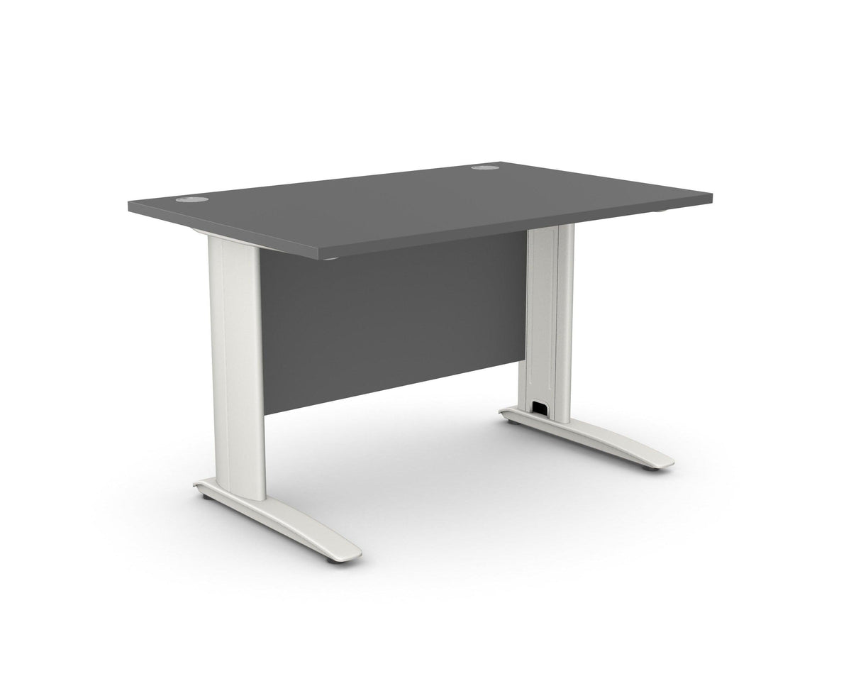 Biuro stalas ARETH STANDARD, su uždengimo plokšte – Grafito / Balta / 120 x 80