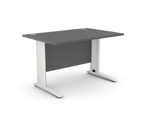 Biuro stalas ARETH STANDARD, su uždengimo plokšte – Grafito / Balta / 120 x 80