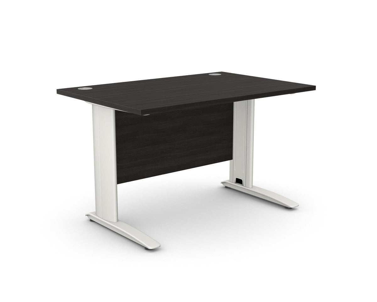 Biuro stalas ARETH STANDARD, su uždengimo plokšte – Juoda / Balta / 120 x 80