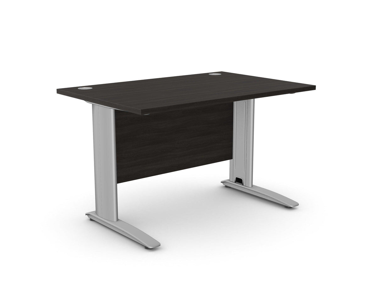 Biuro stalas ARETH STANDARD, su uždengimo plokšte – Juoda / Sidabro / 120 x 80