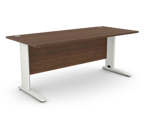 Biuro stalas ARETH STANDARD, su uždengimo plokšte – Riešutmedžio / Balta / 180 x 80