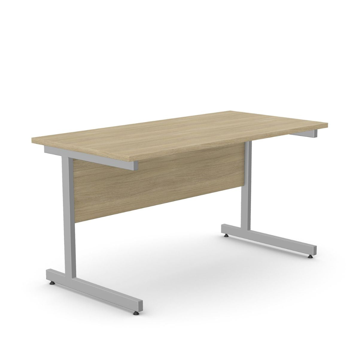 Biroja galds BRAMWICH, ar nosegpaneli – American Oak / 120 x 70 cm
