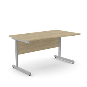 Biroja galds BRAMWICH II, ar nosegpaneli – American Oak / 140 x 70/80 cm / Labajā pusē