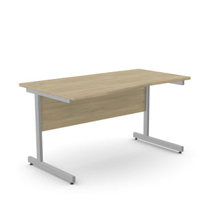 Biroja galds BRAMWICH II, ar nosegpaneli – American Oak / 140 x 70/80 cm / Kreisajā pusē