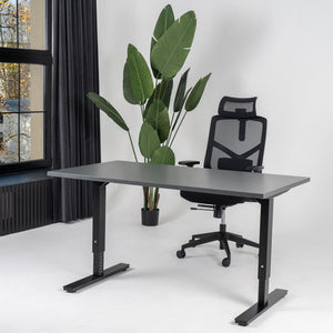 Reguliuojamo aukščio biuro stalas Forza Line – Antracito / Juoda / 120 x 65