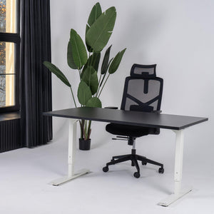 Reguliuojamo aukščio biuro stalas Forza Line – Juoda / Balta / 120 x 65