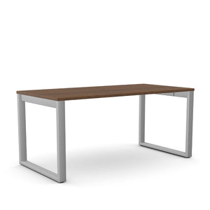 Biuro stalas Office Line O formos – Riešutmedžio / Sidabrinė / 120 x 80 cm