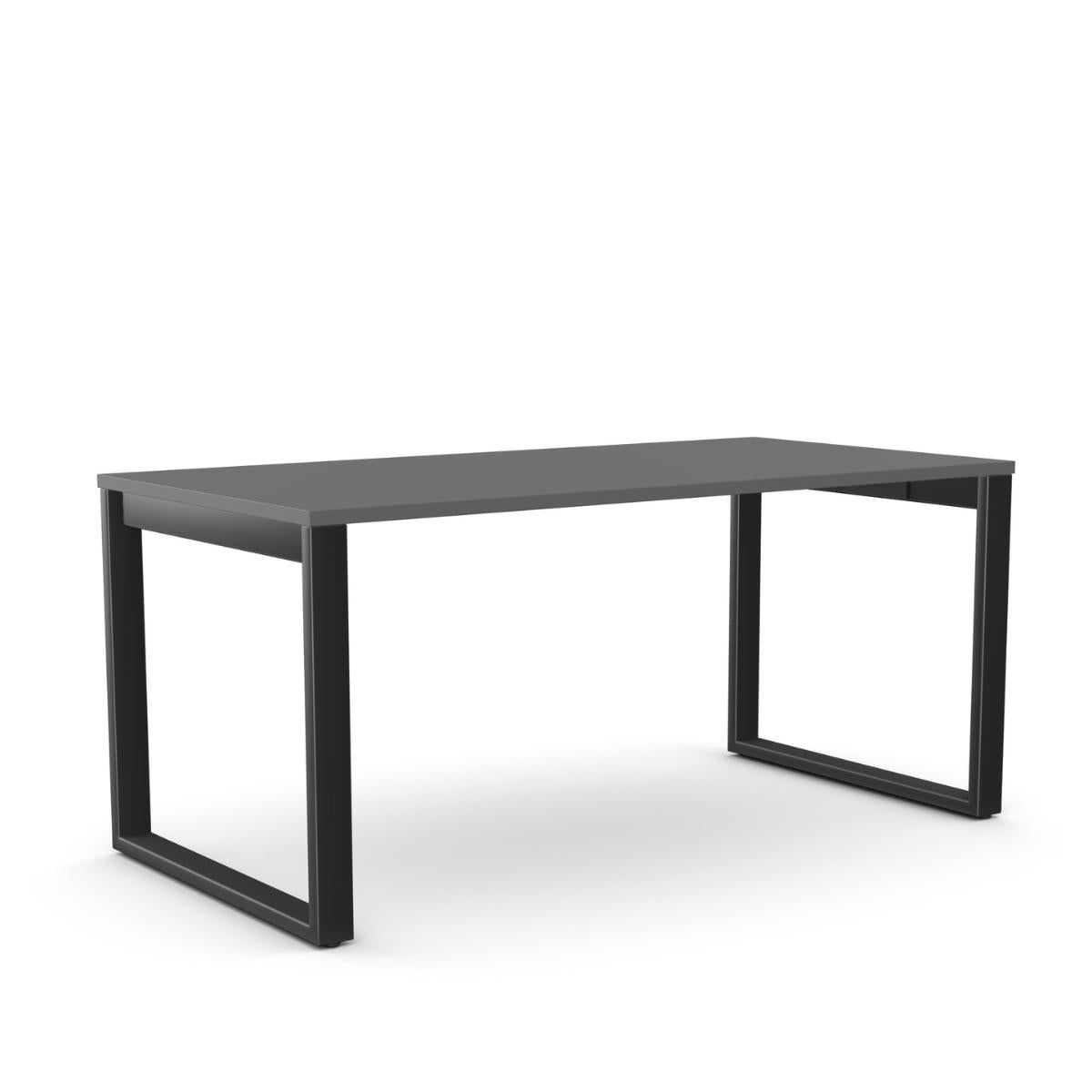 Biuro stalas Office Line O formos – Antracito / Juoda / 120 x 80 cm