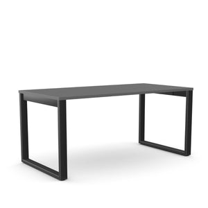 Biuro stalas Office Line O formos – Antracito / Juoda / 120 x 80 cm