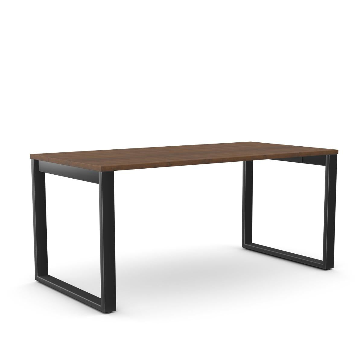 Biuro stalas Office Line O formos – Riešutmedžio / Juoda / 120 x 80 cm