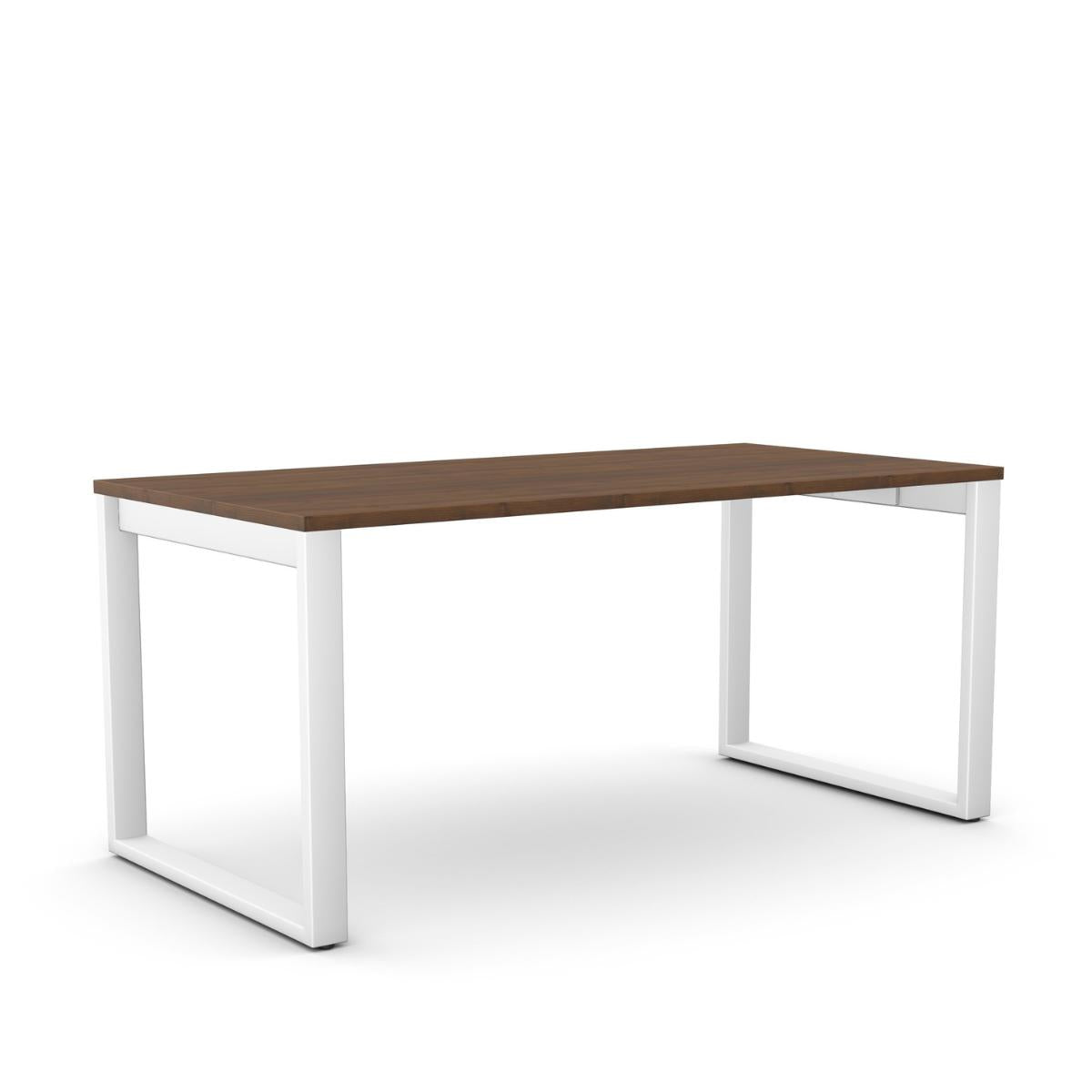 Biuro stalas Office Line O formos – Riešutmedžio / Balta / 120 x 80 cm
