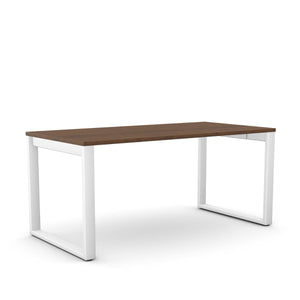 Biuro stalas Office Line O formos – Riešutmedžio / Balta / 120 x 80 cm