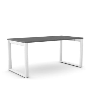 Biuro stalas Office Line O formos – Antracito / Balta / 120 x 80 cm