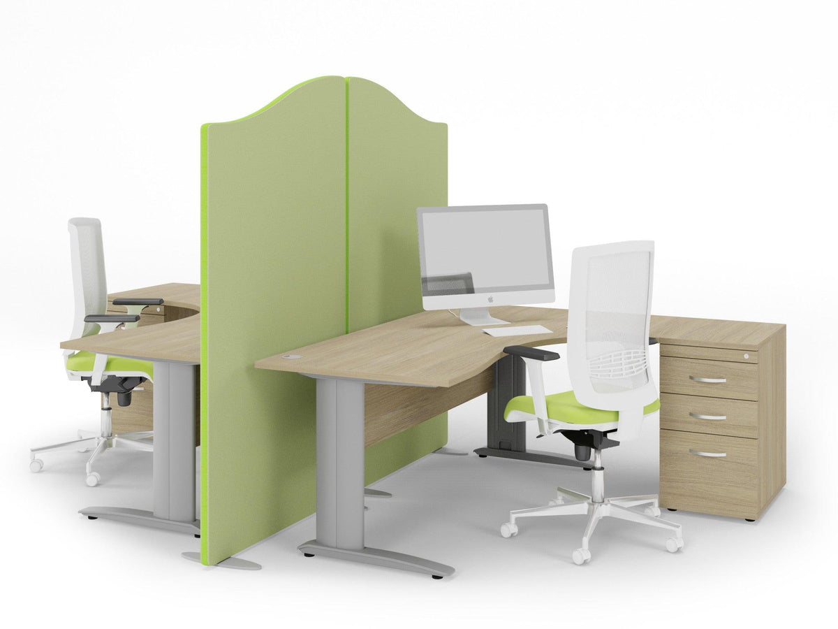 Biuro stalas THEO CORNER SET 160 x 160 cm su stalčių bloku