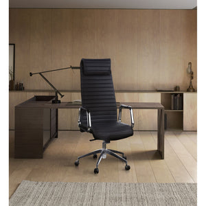 Biuro kėdė ASPERA Nappa Leather Luxus, juoda