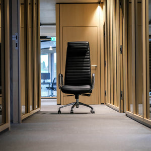 Biuro kėdė ASPERA Nappa Leather Luxus, juoda
