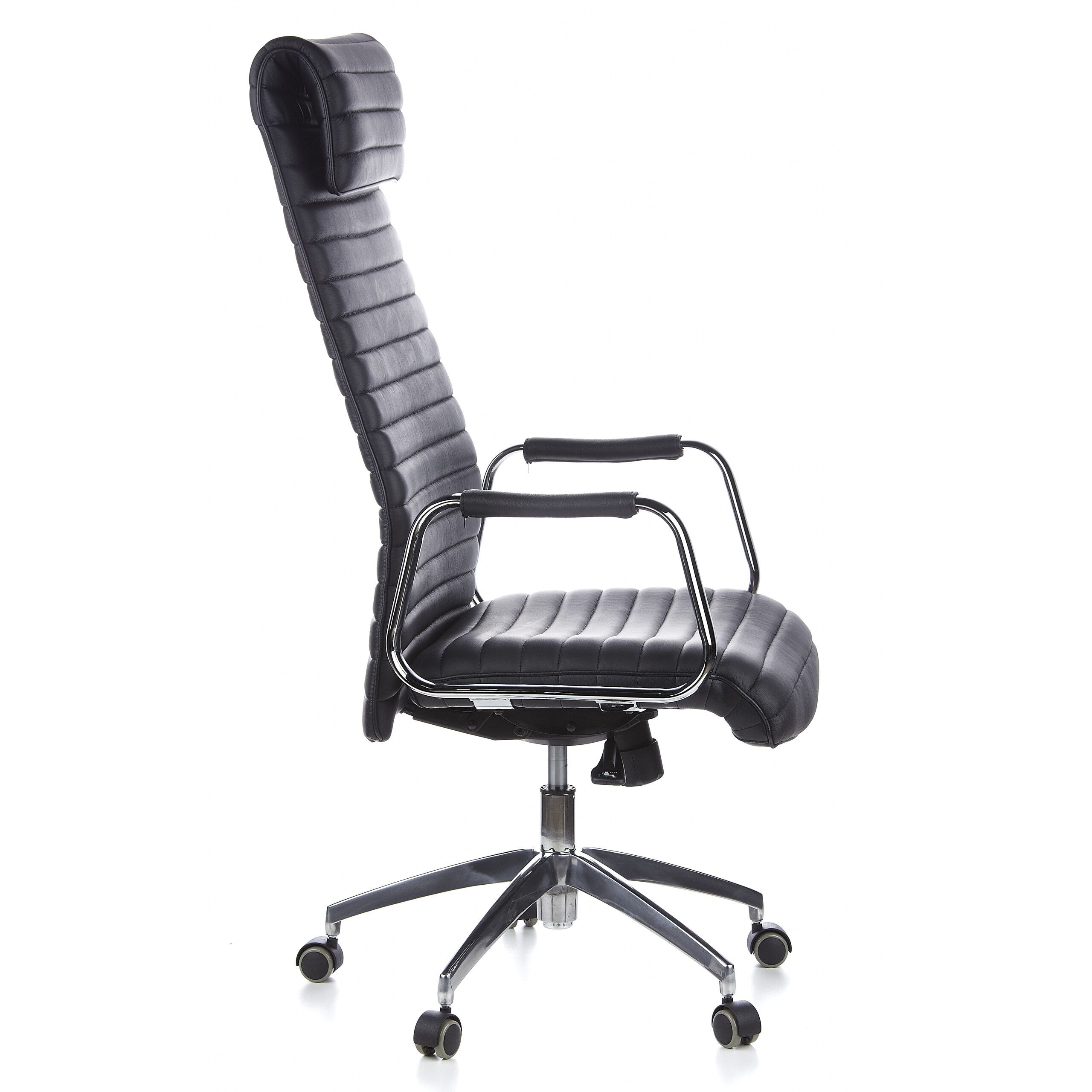 Biuro kėdė ASPERA Nappa Leather Luxus, juoda