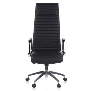 Biuro kėdė ASPERA Nappa Leather Luxus, juoda