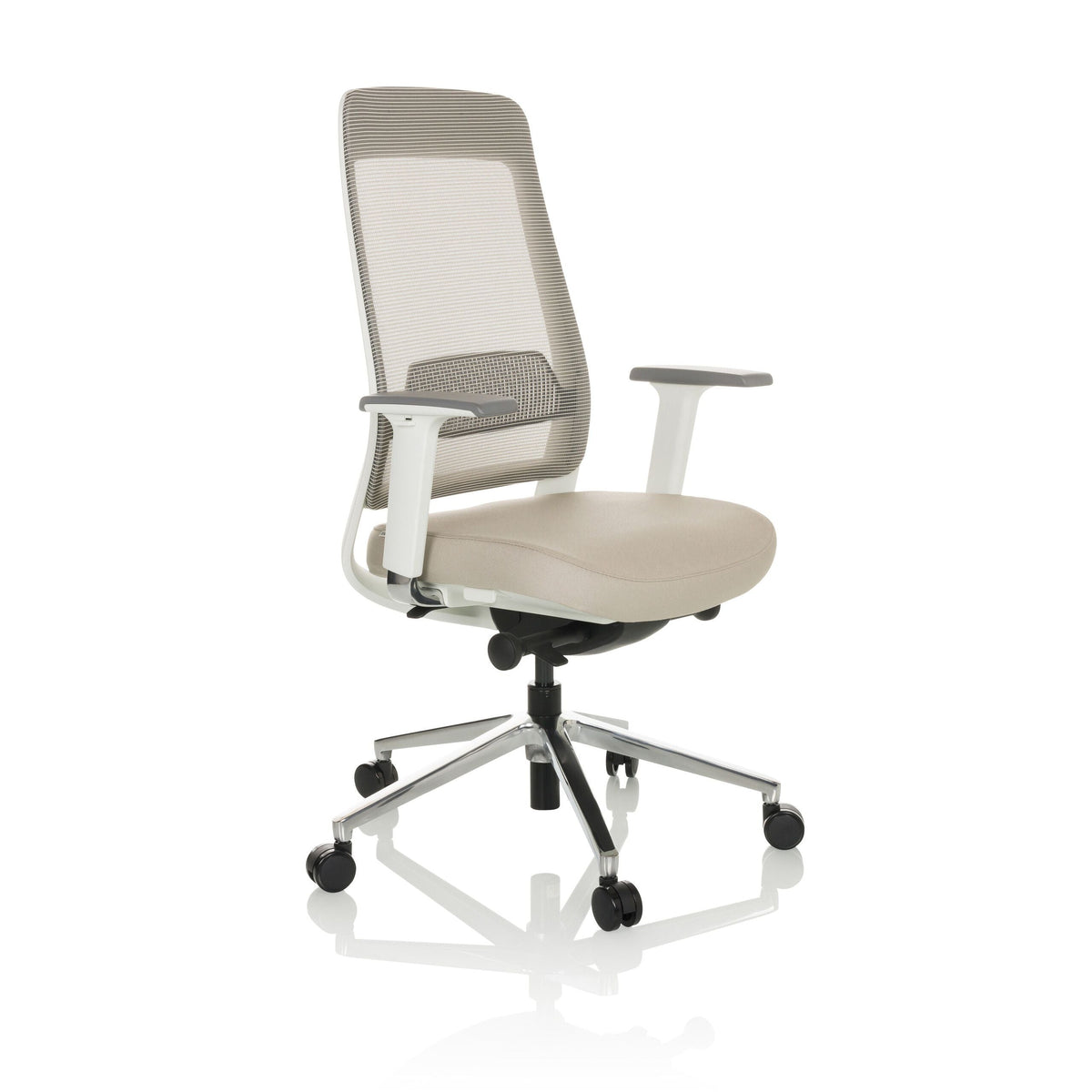 Biroja krēsls CHIARO T2 WHITE – Gaiši pelēka (SG06)