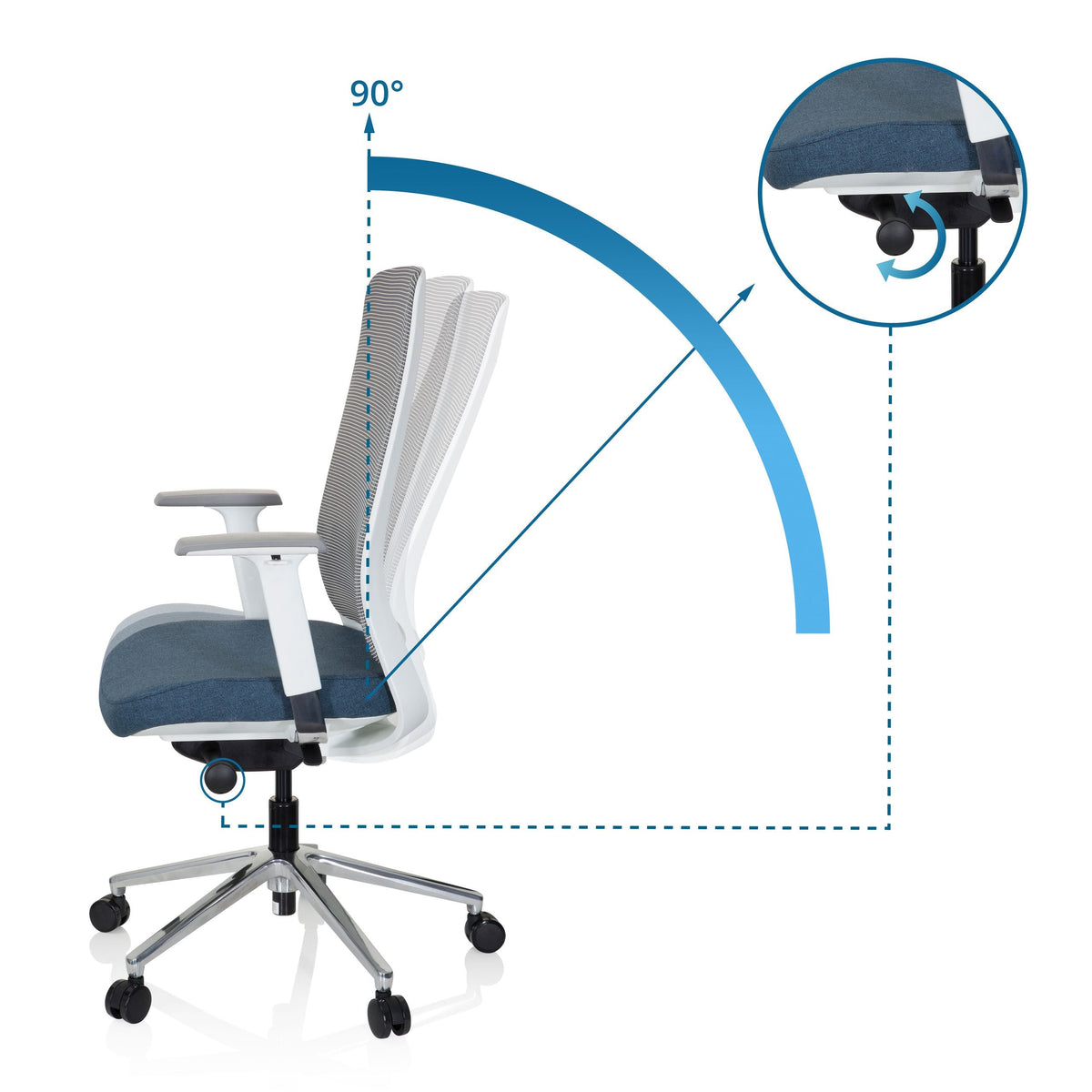 Biroja krēsls CHIARO T2 WHITE