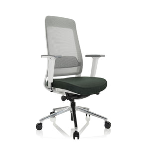 Biroja krēsls CHIARO T2 WHITE – Tumši zaļa (VL16)