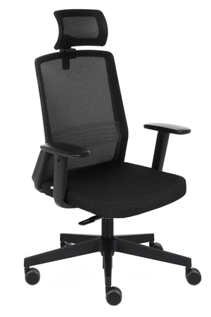 Biuro kėdė COCO HD Medley Black | WH | Chrome – Juoda md01 / Juoda