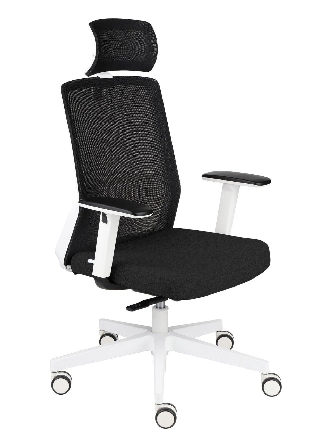 Biuro kėdė COCO HD Medley Black | WH | Chrome – Juoda md01 / Balta