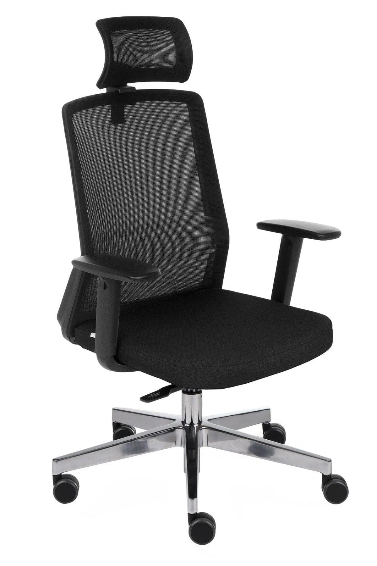 Biuro kėdė COCO HD Medley Black | WH | Chrome – Juoda md01 / pilka