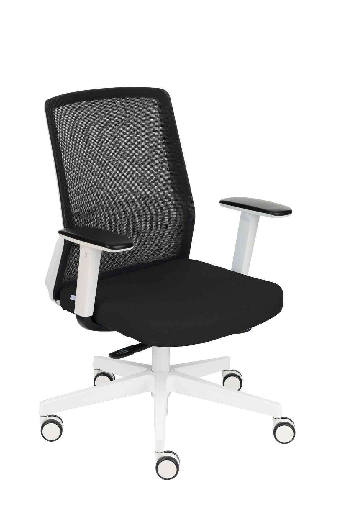 Biroja krēsls COCO Medley Black | WH | Chrome – Melna md01 / Balta