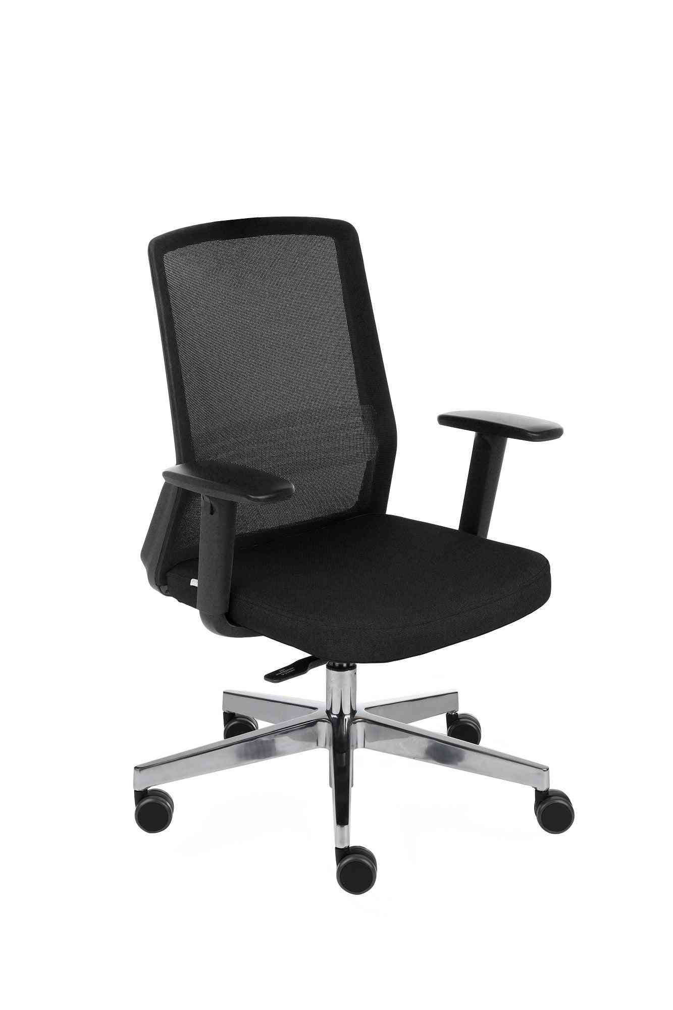 Biroja krēsls COCO Medley Black | WH | Chrome – Melna md01 / sudraba