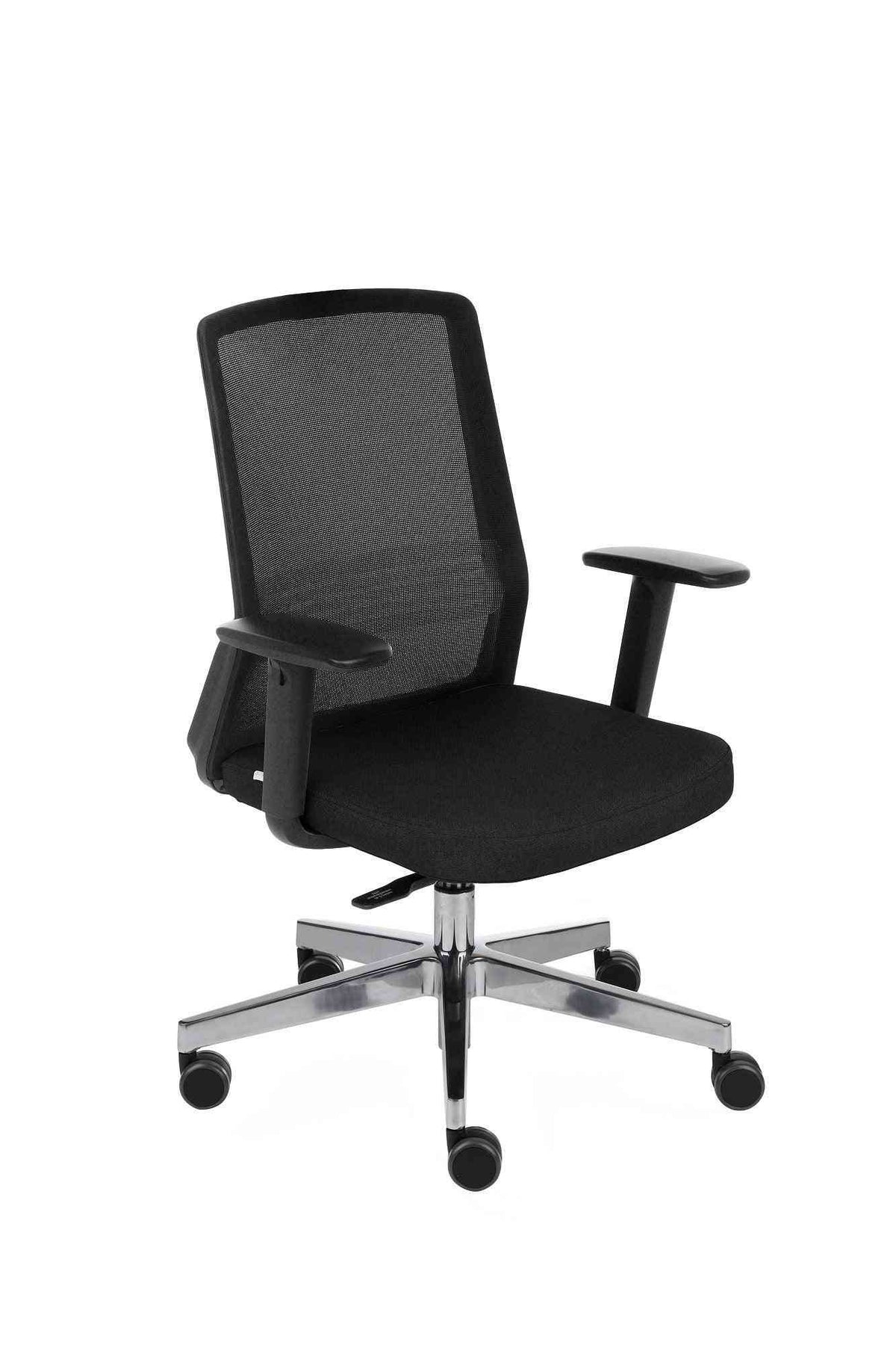 Biroja krēsls COCO Medley Black | WH | Chrome – Melna md01 / sudraba