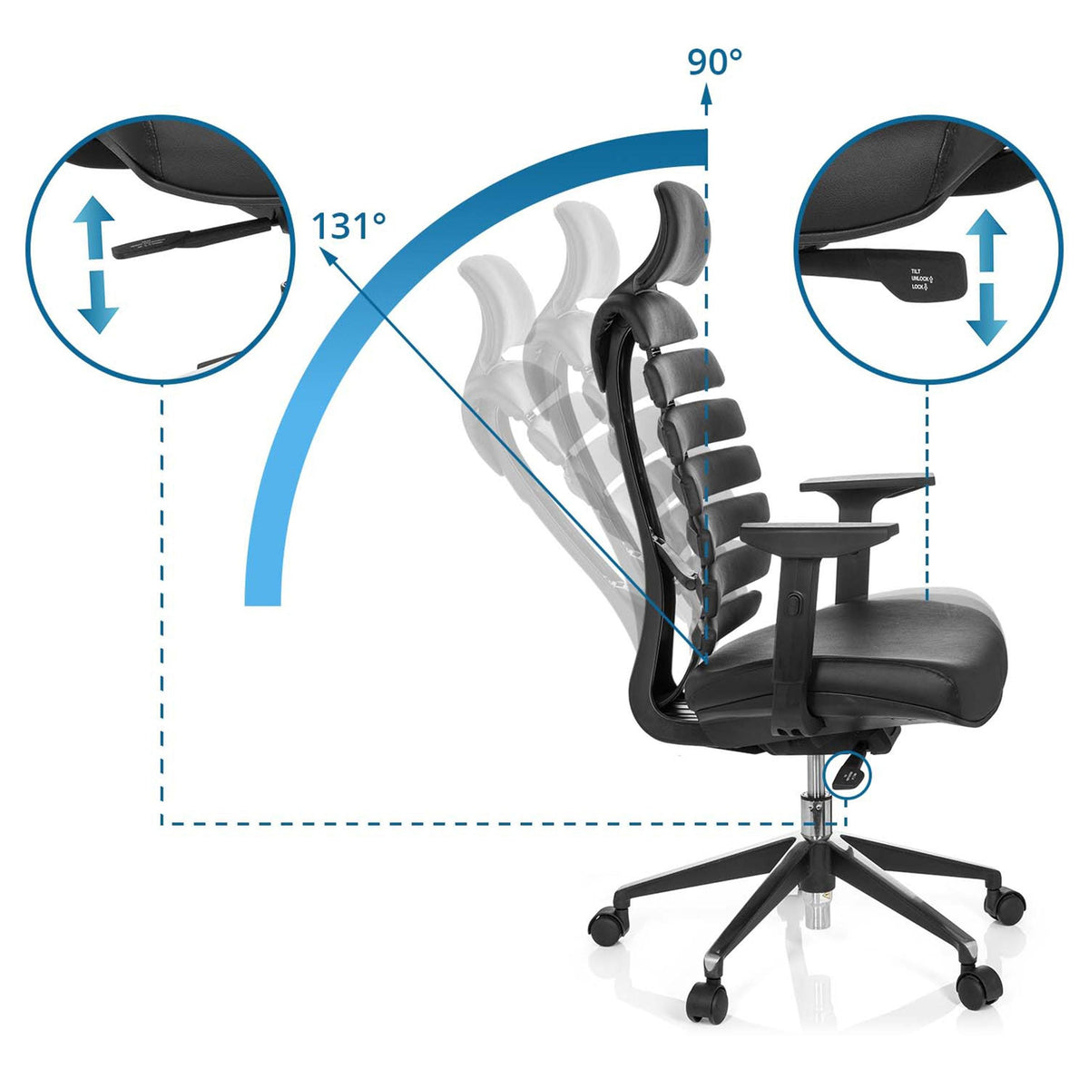 Biuro kėdė ERGO LINE II PRO Leather