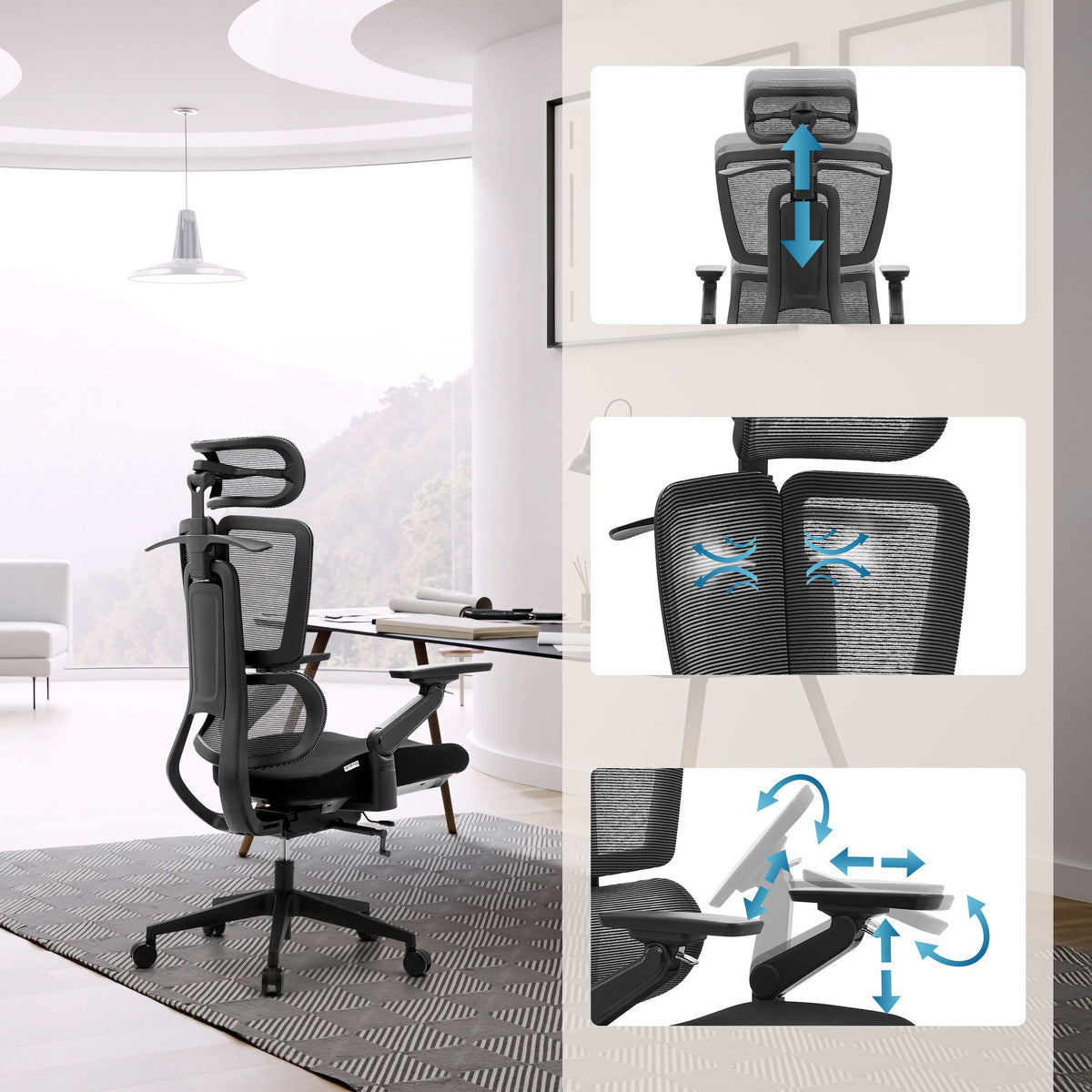 Biuro kėdė ERGOFLEX GEN3, juoda