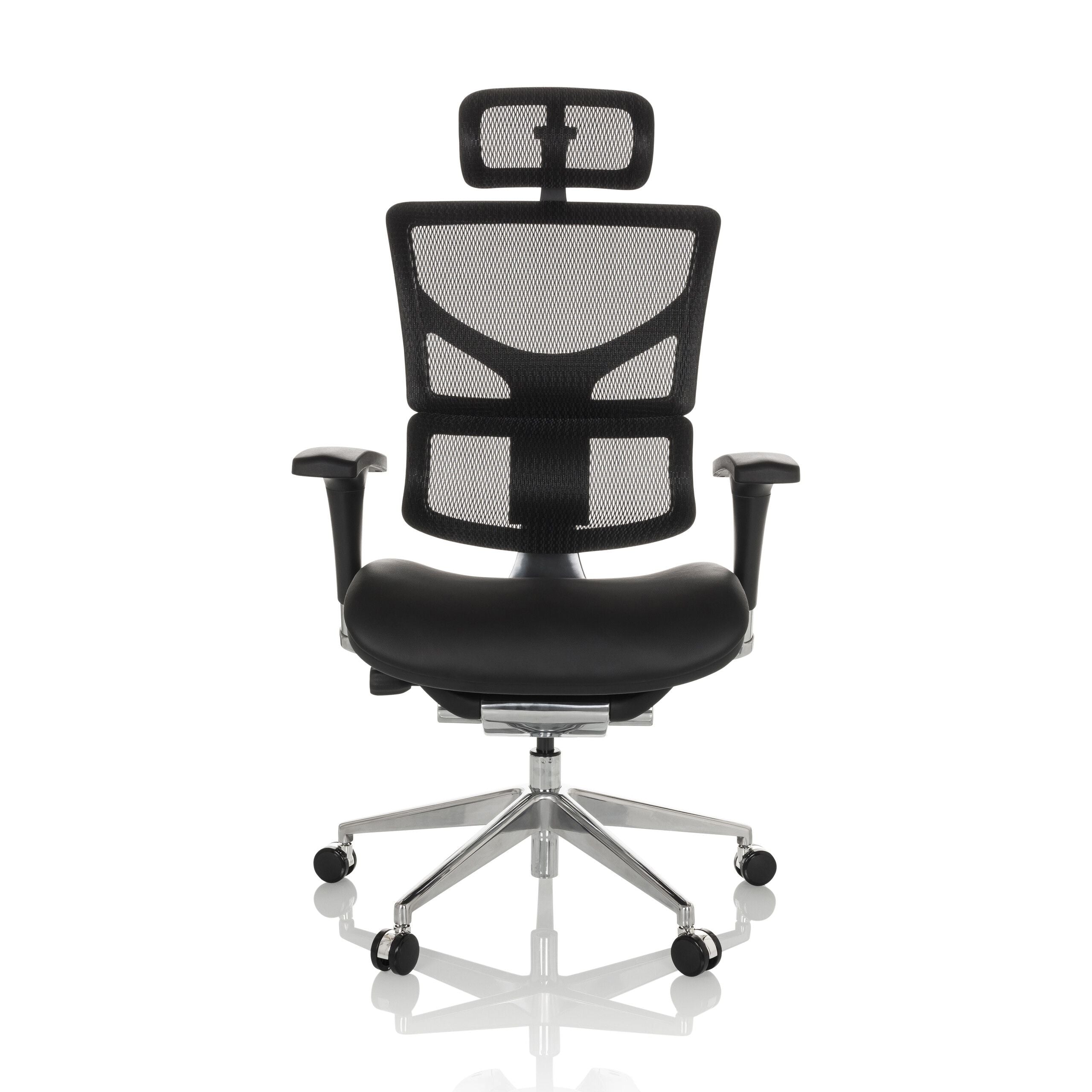 Biroja krēsls ERGOFLEX LEATHER, melns