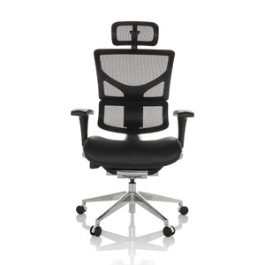 Biroja krēsls ERGOFLEX LEATHER, melns