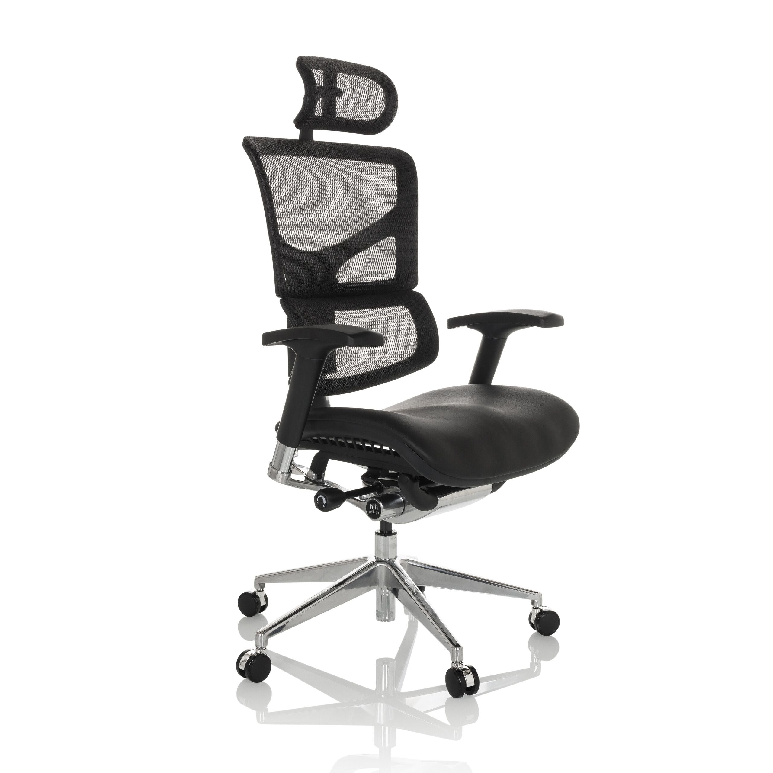 Biroja krēsls ERGOFLEX LEATHER, melns