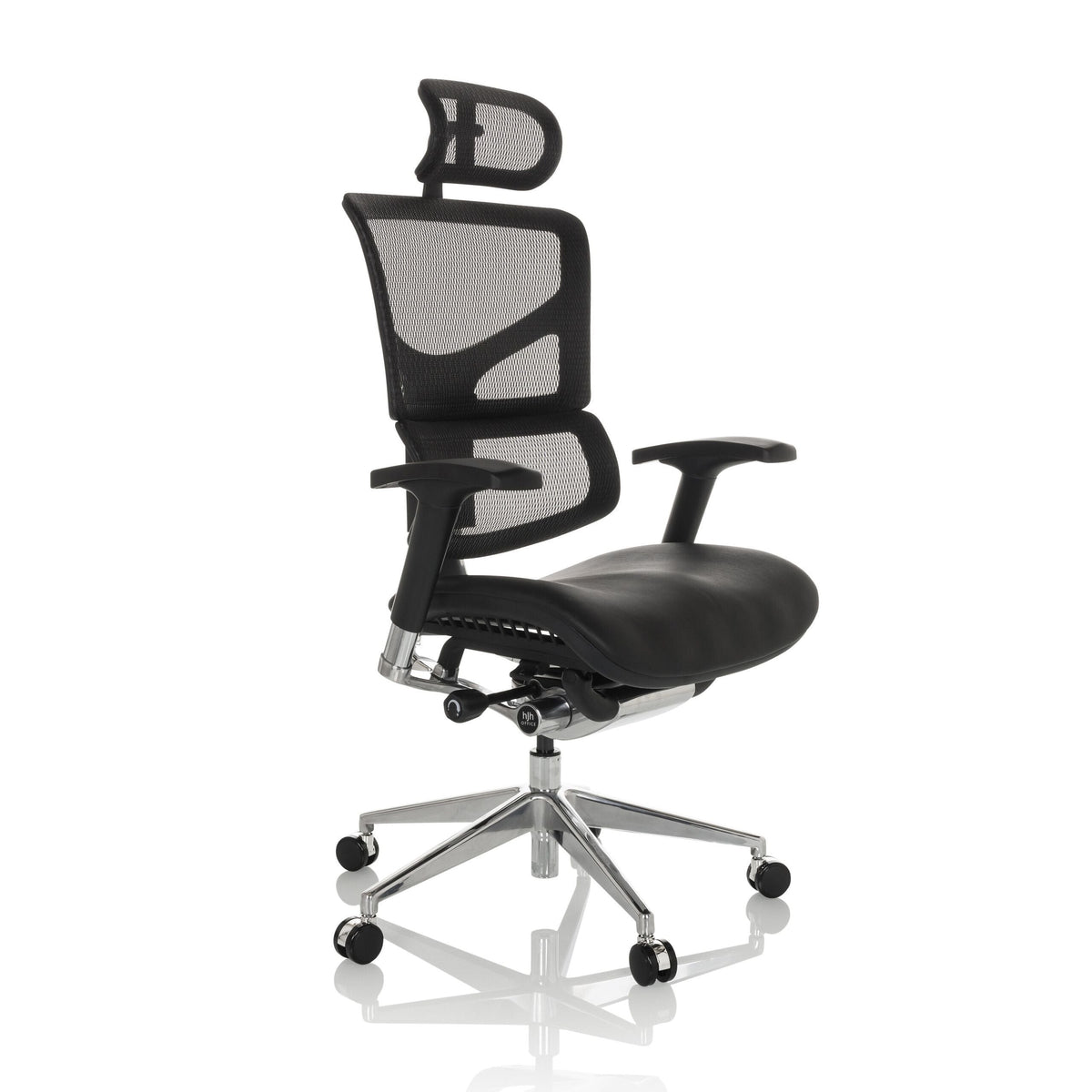 Biroja krēsls ERGOFLEX LEATHER, melns