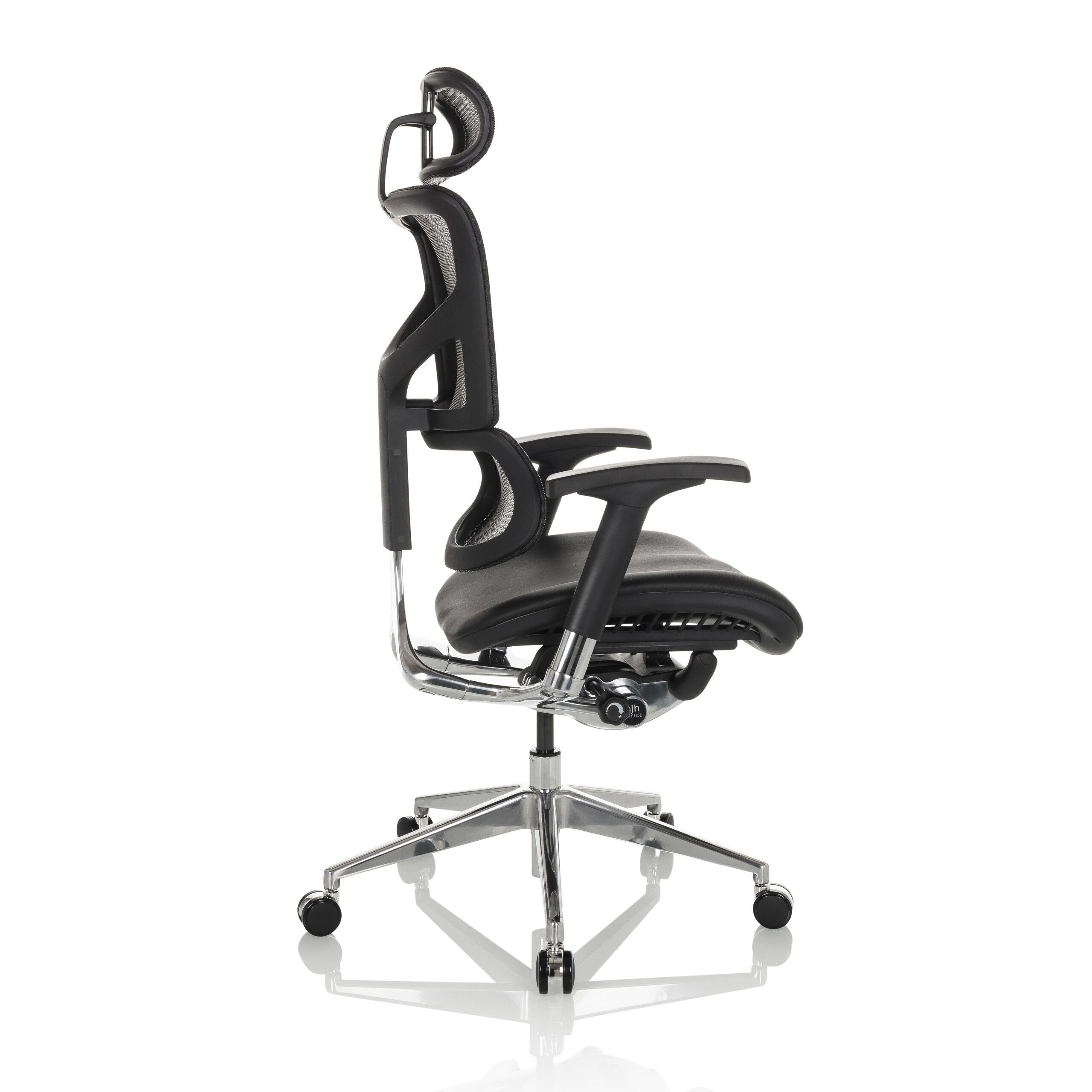 Biroja krēsls ERGOFLEX LEATHER, melns