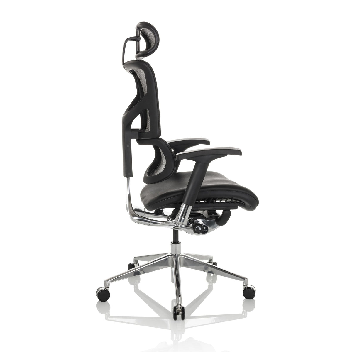 Biroja krēsls ERGOFLEX LEATHER, melns