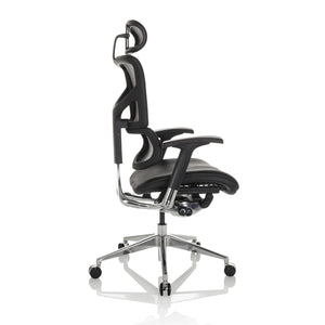 Biroja krēsls ERGOFLEX LEATHER, melns