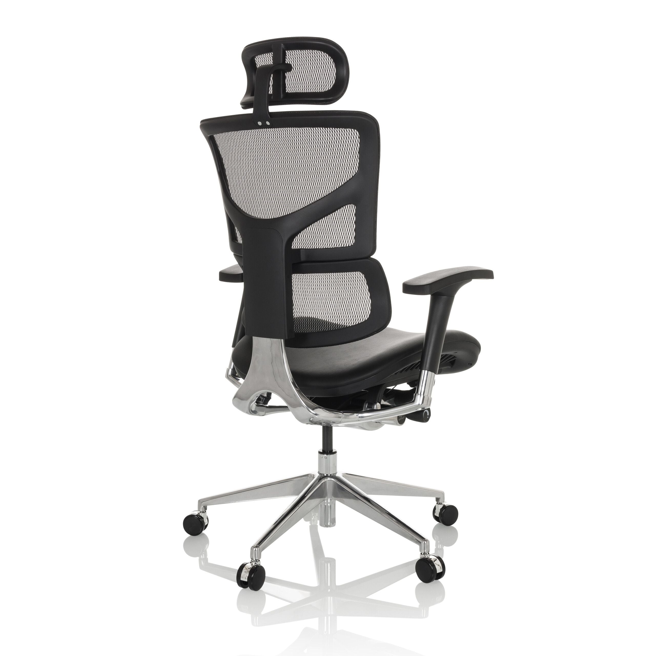 Biroja krēsls ERGOFLEX LEATHER, melns